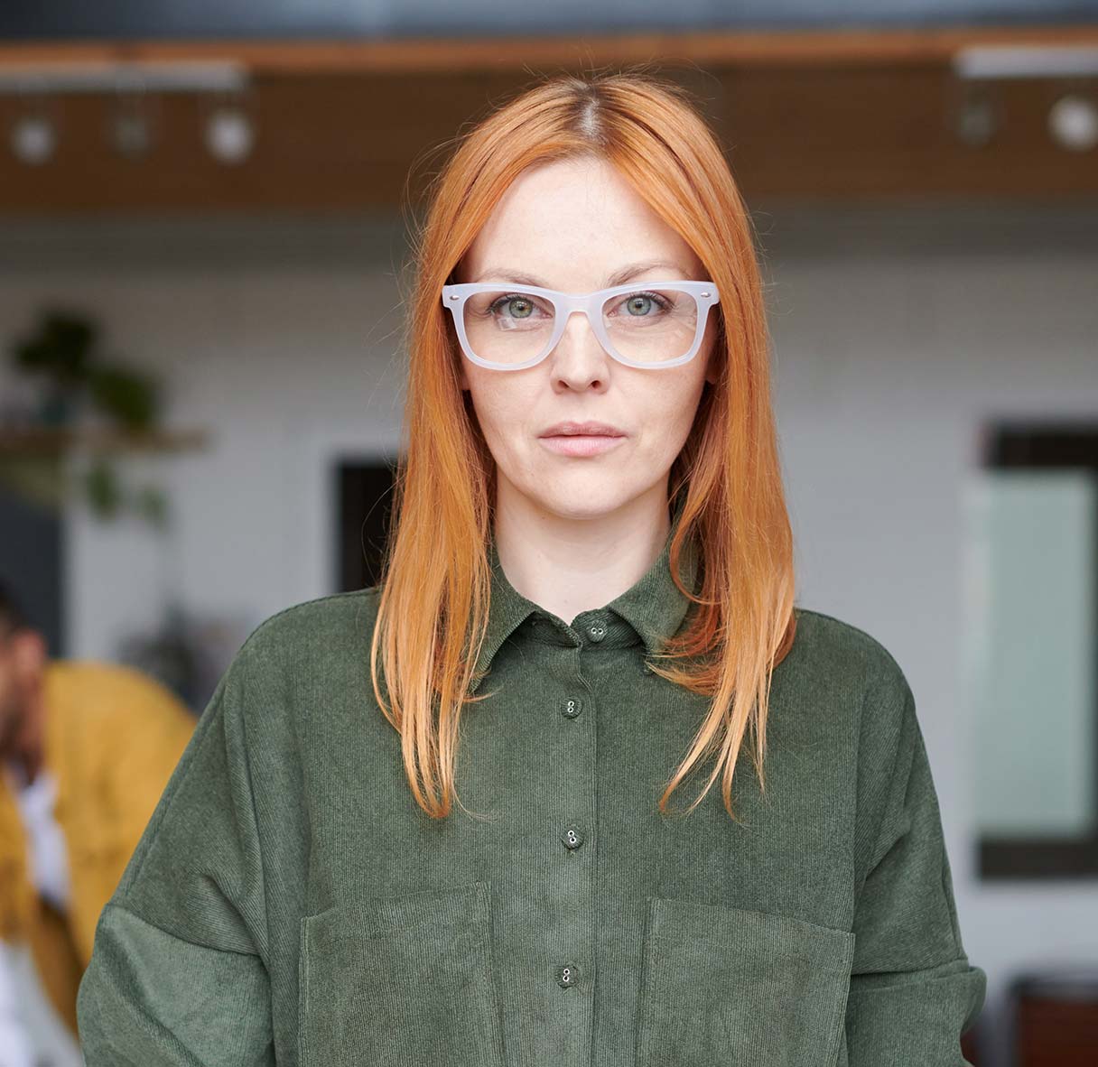 Woman Wearing Glasses