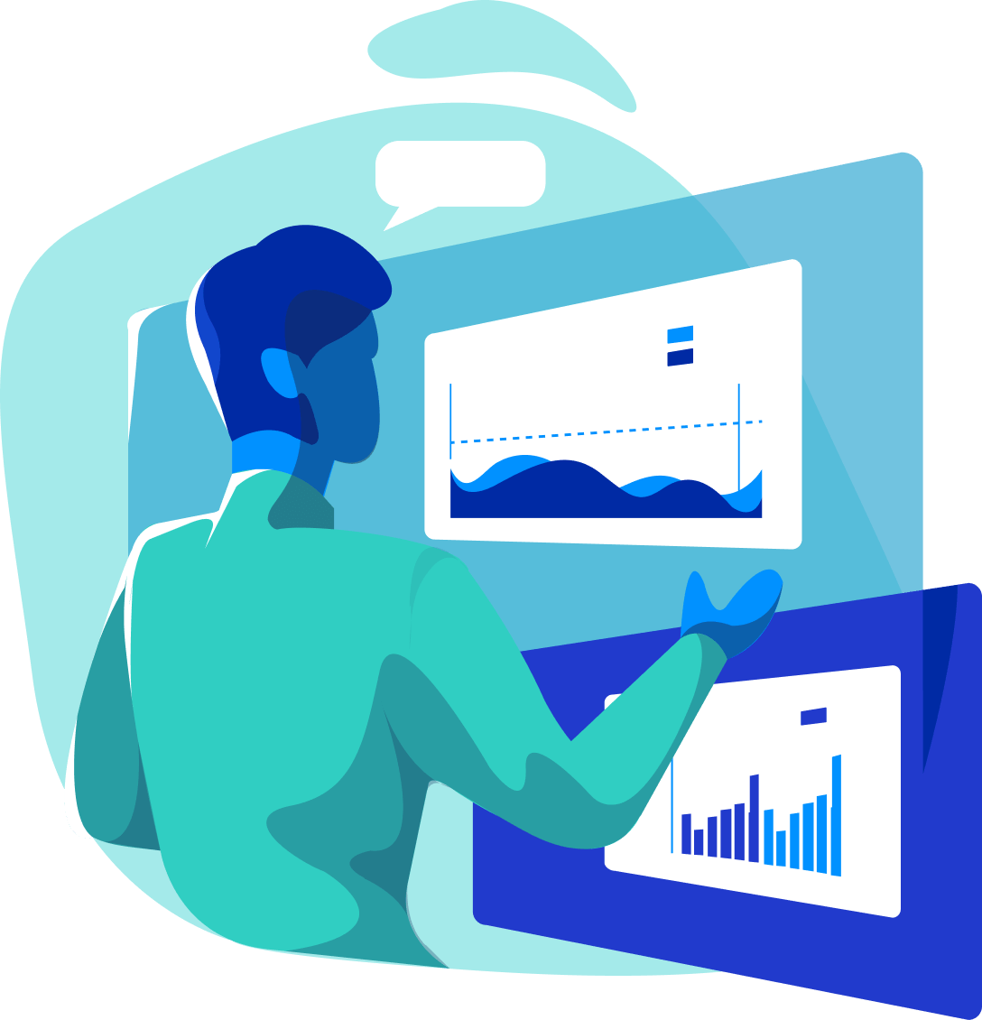 Data Dashboard Review Illustration